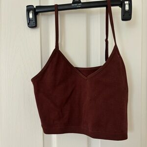 Abercrombie & fitch cropped rib tank/longline bra
